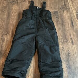 Wonder Nation Kids Snow Bib Overalls Black Insulated 4T Wintercore Cozy